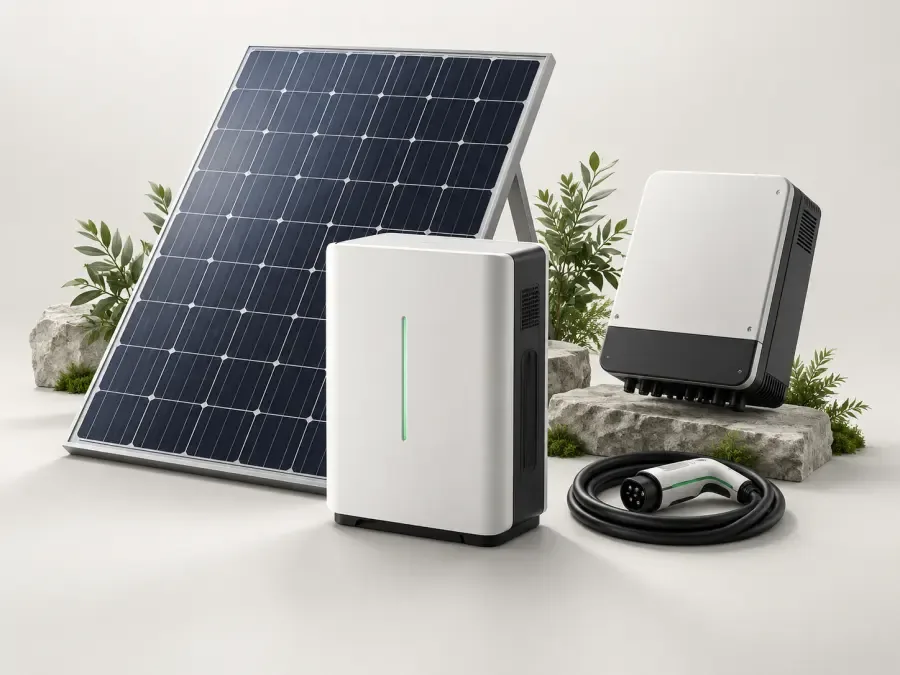 Ny energi og lagring — 3D-kategoriillustrasjon
